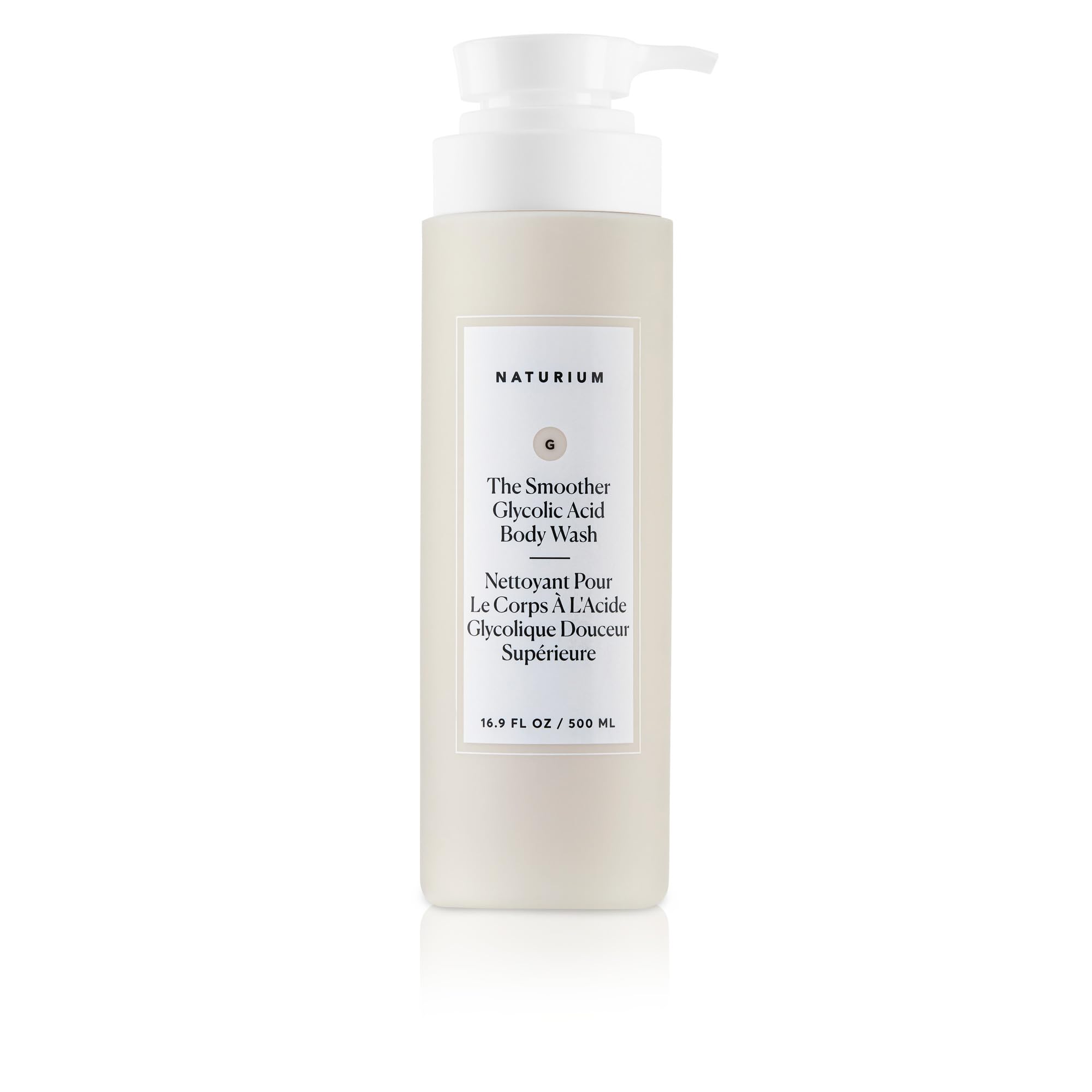 Naturium The Smoother Glycolic Acid Exfoliating Body Wash, Soft & Smoothing Cleanser | 16.9 FL OZ / 500 ML