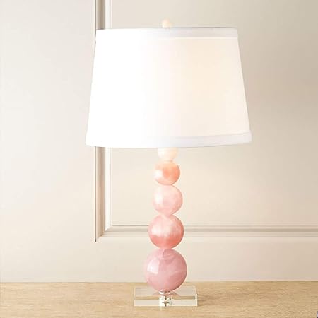 pink glass table lamp