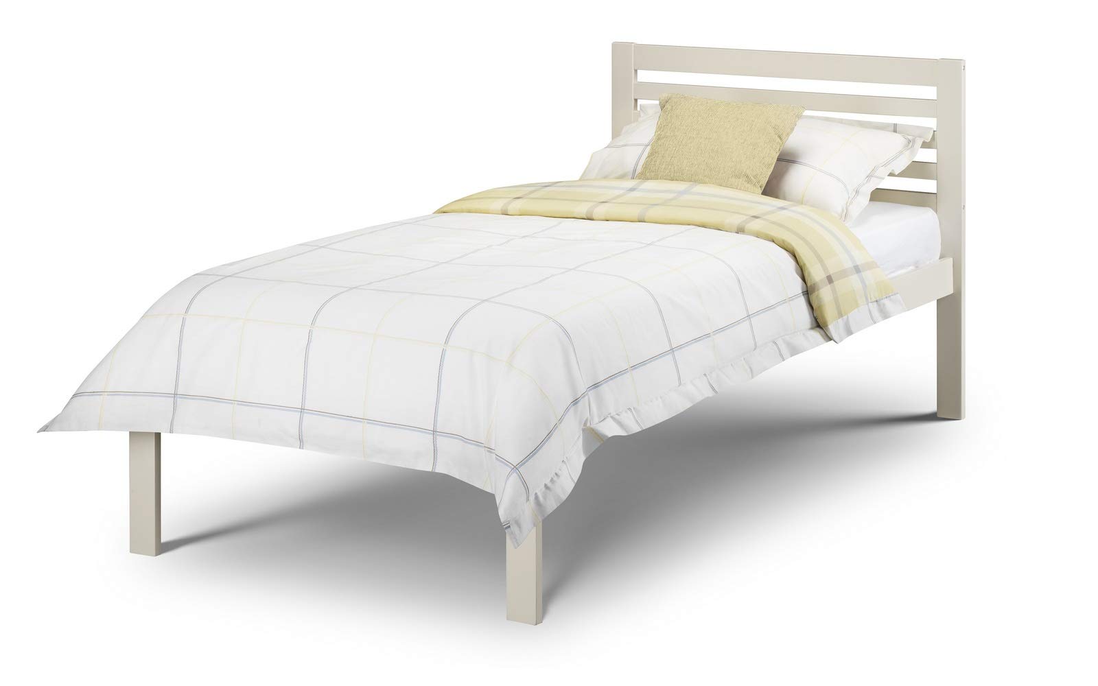 Julian Bowen Slocum Bed - Stone White Wooden Beds