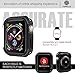 top4cus 42mm Iwatch Case Soft Flexible TPU Anti-Scratch Lightweight Protective Bumper Compatible with Apple Watch Series 3 Series 2 Series 1 Sport Style (42mm, Black)