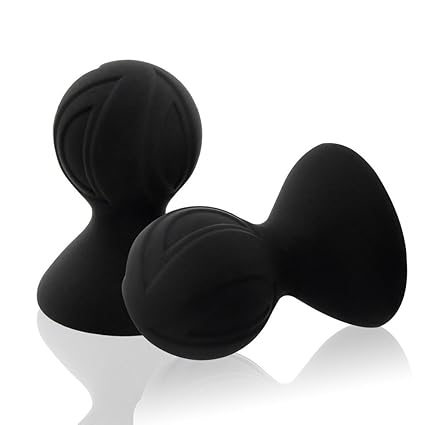 Utimi Leistungsstarke Nippel Sucker Manuelle Brustanreger Nippel Enhancer für Männer und Frauen, schwarz,2er Set