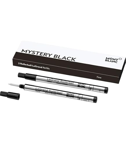 Amazon.com : Montblanc Rollerball Refills (F) Mystery Black 105162