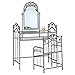 Coaster Furniture Vanity Ivory Fabric Pewter 2734