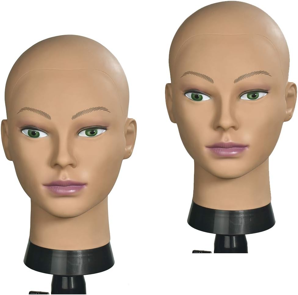 Afro Cosmetology Mannequin Head Bald Manikin head for Wigs Making Wig