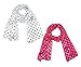 CTM Women's Satin Polka Dot Scarf, White