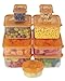 hölm BPA Free Reusable Square Food Storage Containers With Lids (Orange) â€“ Leak Proof - Great For Meal Prep , Dressing, Baby or Gourmet Foods â€“ 9 PCS Set