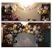 Mayen 40 Pcs 12 Inch Gold Confetti and Black Agate Marble Balloons, Black Gold and White Latex Balloons Set for Birthday Party Decorations Wedding Baby Showers Graduation Hollywood Oscar Decorations