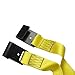 2x Car Basket Straps Adjustable Tow Dolly DEMCO Wheel Net Set Flat Hook YELLOW