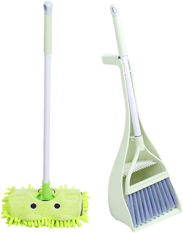 Children Cleaning Tools, Kids Cleaning Trolley Cart Toy, Pretend Play Set, Baby Cleaning Set, Toy Broom/Sweeping Mop and Dustpan, Cleaning Tools for Living Room Kitchen