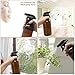 Mavogel Black Trigger Empty Amber Glass Spray Bottle (2 Pieces, 16 oz.) with 4-Piece Bottles Stickers and 1 Black Trigger