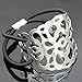 Silver Plated Q&Q Fashion Filigree Curved Lace Pony Tail Head Hair Elastic Dress Cuff Band