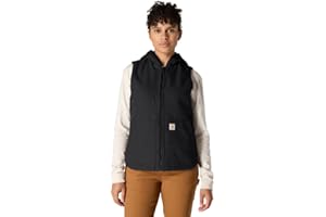 Carhartt womens Washed Duck Hooded Insulated VestWork Utility Outerwear