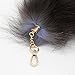 BeautyMood 43cm Supper Huge and Fluffy Golden Gray Fox Tail Fur Cosplay Toy Handbag Accessories Key Chain Ring Hook Tassels