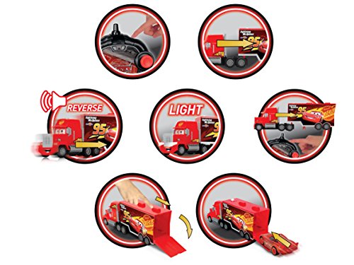 Dickie Toys 203088002 - "Cars 3 Turbo Racer Mack Truck + Lightning McQueen", RC Fahrzeug Set, ferngesteuerter LKW, ferngesteuertes Auto, 1:24, 46cm" – Bild 4