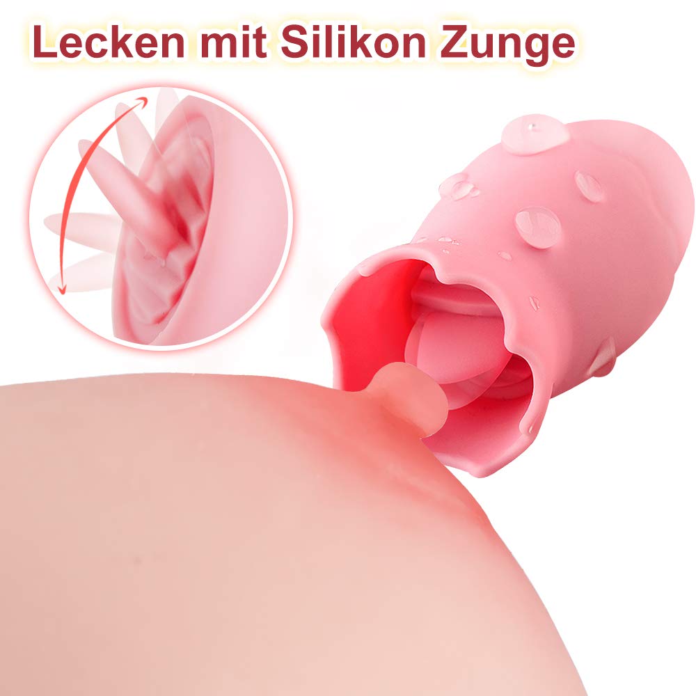 Fondlove Vibro Ei Bullet-Vibratoren Vibrationseier mit Zunge Vibrator Klitoris Stimulator und G Punkt Vibratoren Sexspielzeug für Frauen
