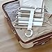 WAOU Massy Pants Hangers Multi-Layer Hanging Pants 5 in 1 Pants Rack Stainless Steel Pants Hangers Folding Storage Rack Space Saver Storage for Trousers Scarf Tie Belt Adjustable(2 Pack)