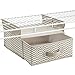 InterDesign Chevron Soft Closet Storage - Hanging Shelf with Drawer for Wire Shelving Systems, Taupe/Natural