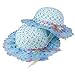 JIAKAI Girls Sunflower Straw Tea Party Hat Set (4Pcs, Assorted Colors)