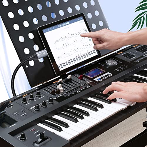 AGVEE [5ft] Lightning OTG MIDI Cable USB TypeB Cord Compatible with