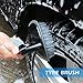 Cleaning Brush for Tires and Wheel Hub, Plumeet Wheel & Wheel Well Short Handled Brush and Premium Metal-Free Wheel & Rim Brush (2 Pack)