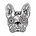 French Bulldog Sugar Black and White Full Color Vinyl Decal - Sized for Stainless Steel Tumbler