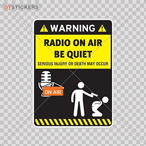 Stickers Radio On Air Be Quiet Color Print (7 X 5.2 Inch) A454x Size: 5 X 3.7 Inches Vinyl color print