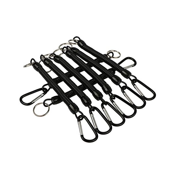 YOGAYET-Fishing-Lanyards-Safety-Rope-Wire-Coiled-Tether-for-Pliers-Grippers-Fish-Tackle-Tools-Pack-of-8