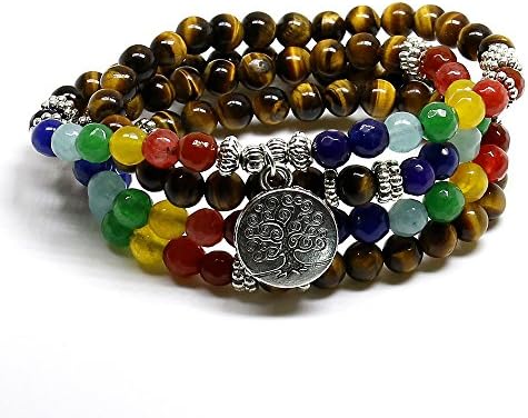 TREE OF LIFE 108 Mala Chakra Bracelet (or can be worn as a necklace) Healing Kabbalah
