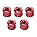 ZTTO 5PCS 7075 Aluminum Alloy CNC Bicycle Chainring Screws Bolt Bolts Road MTB Bicycle Crankset Parts (Red, 6.5mm)