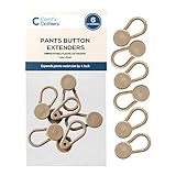 Comfy Clothiers 6 Pants Button Extenders for Pants, Khakis and Dress Slacks Waist Comfort (6 - Khaki/Taupe)