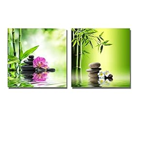 Spa Background with Bamboo and Stones on Water...