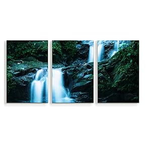 Waterfall in Deep Forest of Croatia Painting Artwork...