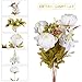 Artiflr 2Pack Artificial Peony Wedding Flower Bush Bouquet Vintage White Peony Silk Flowers for Home Kitchen Wreath Wedding Centerpiece Decor