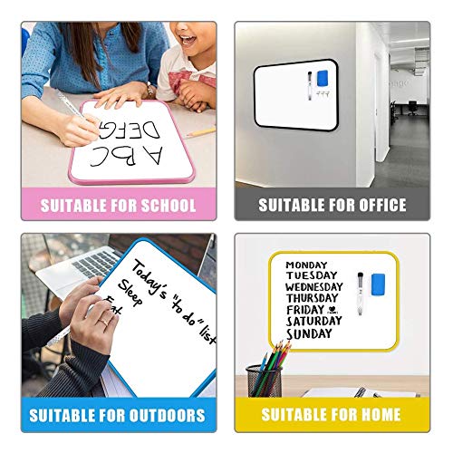 SIOSSION Small Whiteboard Set Double Sided Hanging Whiteboard Message Scoreboard Easy to Clean Wall White Board for Cubicle Office, School(1 Pack)