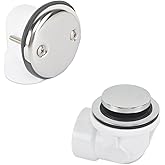 HYDRO MASTER 1-1/2 Inch Schedule 40 PVC Two-Hole Bath Waste, Tip-Toe Stopper