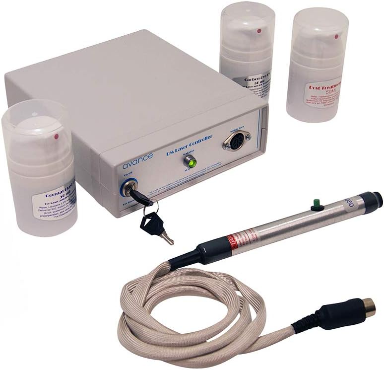 Nose, face, neck varicose vein reduction machine with standard accessory kit.
