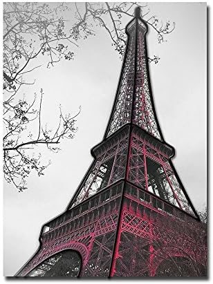 Turtle King Series 3D Wall Art Eiffel Tower Metal on Wood Canvas