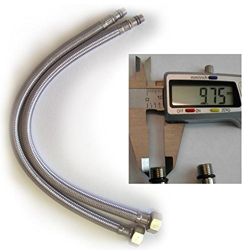 Grand Taps Flexible Hose Pipe Tap Tails for Monobloc Basin Or Kitchen Taps (350mm x 10mm)