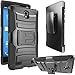 ZTE ZMAX 2 Case, ATUS® Heavy Duty Holster Hybrid Kick Stand Case with Locking Belt Swivel Clip + Premium Screen Protector And Ultra-sensitive Stylus Pen (BALCK/BLACK)