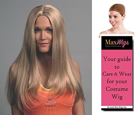 Jennifer Long Straight Color Blonde - Enigma Wigs Women's 70s Woodstock Hippie Center Part Bundle With Wig Cap, MaxWigs Costume Wig Care Guide