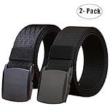 WYuZe 2 Pack Nylon Belt, Outdoor Military Web Belt Men's Tactical Webbing Belt