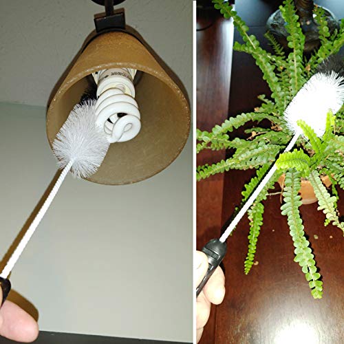 Coralpearl Utility Bottle Cleaning Brush Set Long Handle Thin Small Big Wire Cleaner Bendable Flexible for Narrow Neck Skinny Spaces of Water Beer Wine Baby Bottles,Pipe,Tube,Flask,Decanter,Straw (2) - Thumbnail 7