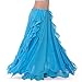 ROYAL SMEELA Chiffon Belly Dance Skirt Slit Bellydance Skirts Tribal Belly Dancer Costumes for Women Carnival Outfit