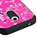 Asmyna Asmyna Advanced Armor Protector Cover for HTC Desire 510 - Retail Packaging - Glittering Butterfly/Heart/Hot Pink/Black