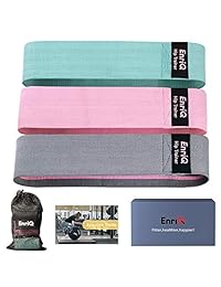 Bandas de resistencia EnriQ para piernas y botas, bandas de ejercicio, bandas anchas de ejercicio, bandas de fitness, bandas elásticas, banda de entrenamiento y bolsa de transporte incluida (versión actualizada)