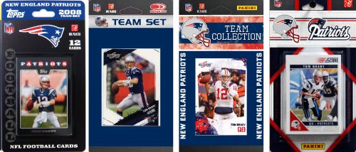 NFL New England Patriots 4 Different Licensed Trading Card Team Sets