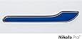 Nikola Pro Tesla Model 3 Door Handle Wrap Kit (Gloss Blue)
