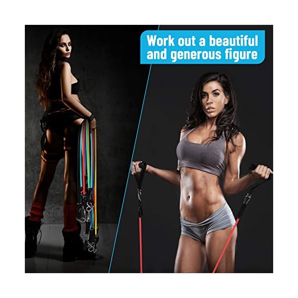 Resistance-Bands-Set-Exercise-Bands-Resistance-Bands-Set-Men-Home-Workouts-With-5-Fitness-Tubes-2-Foam-Handles-2-Ankle-Straps-2-Door-Anchor-Carrying-Pouch-Yoga-Pilates-Physio-Home-Gym-Equipment Resistance Bands Set Exercise Bands, Resistance Bands Set Men Home Workouts With 5 Fitness Tubes, 2 Foam Handles, 2…