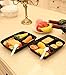 Mealcon Plastic Meal prep containers 3 Compartment, Black