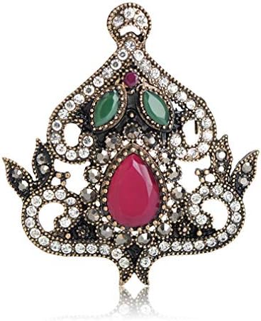 EERLLZ Turkish Brooches Hair Crown Clothes Hats Scarf Accessories Vintage Women Corsage Anti Gold Bijoux Party